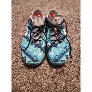 Nike Free 5.0 Athletic‎ Running Shoe Womens Size 9 Teal Blue White